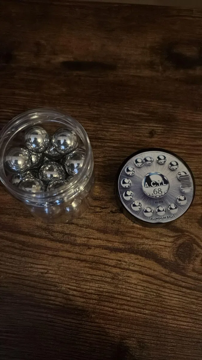 Bolas de aluminio de 68 calibres, pelotas de pintura sólida, para práctica de objetivo, entrenamiento y defensa con pistolas de 68 calibres (20 unidades)