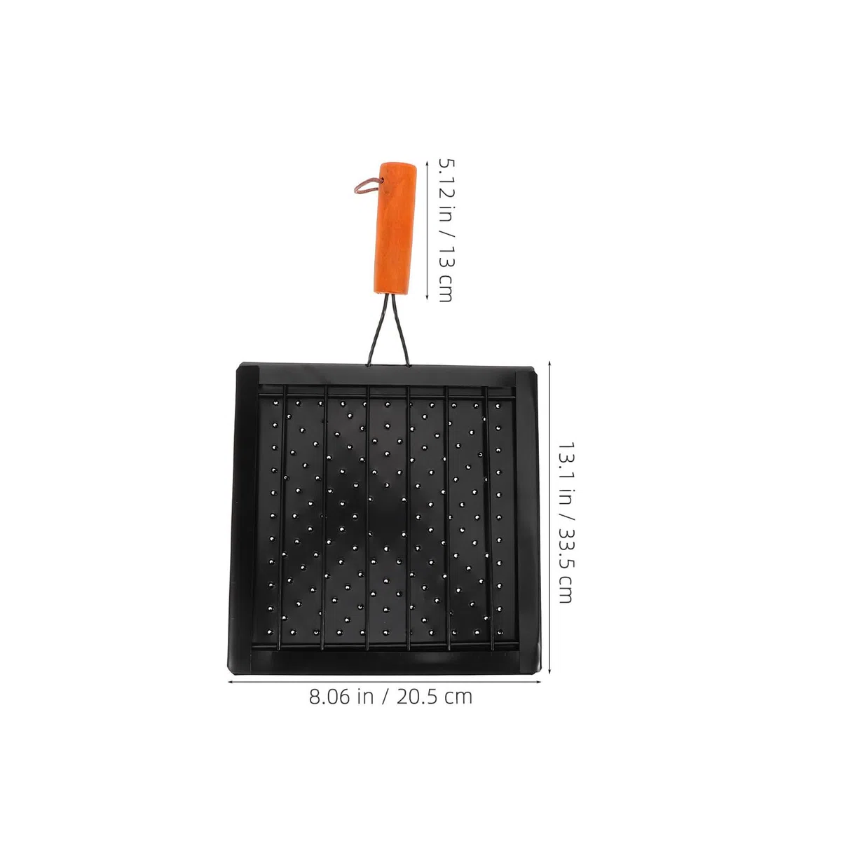 ORFOFE Parrilla de Barbacoa Portátil con Mango de Rejilla Perforada para Camping y Picnic Bandeja Versátil para Tostar Pan Tortillas y Mariscos Utensilio de Cocina Ligero y Plegable para