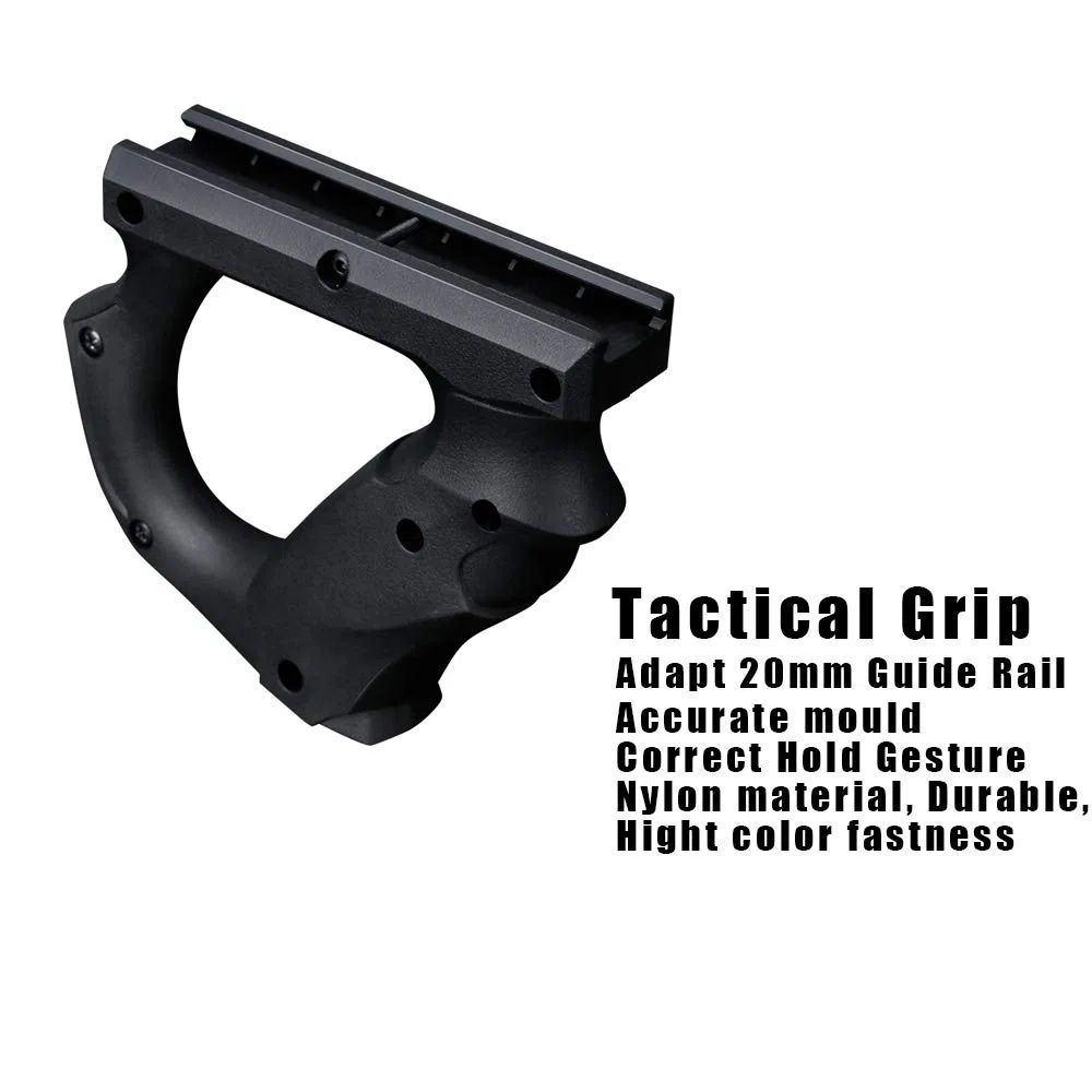 Empuñadura táctica for riel guía de 20 mm, Soporte de empuñadura Delantera, Mango de Pistola, Airsoft, Paintball, Caza