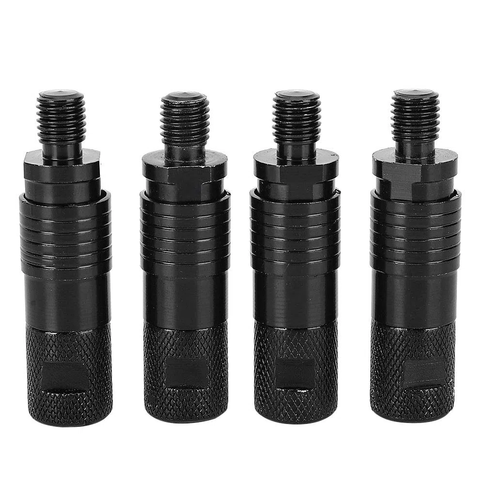 BuyWeek Conector de Alarma de Pesca Adaptador de Liberación, 4 Piezas 6 cm de Metal para Aparejos de Pesca (Negro)