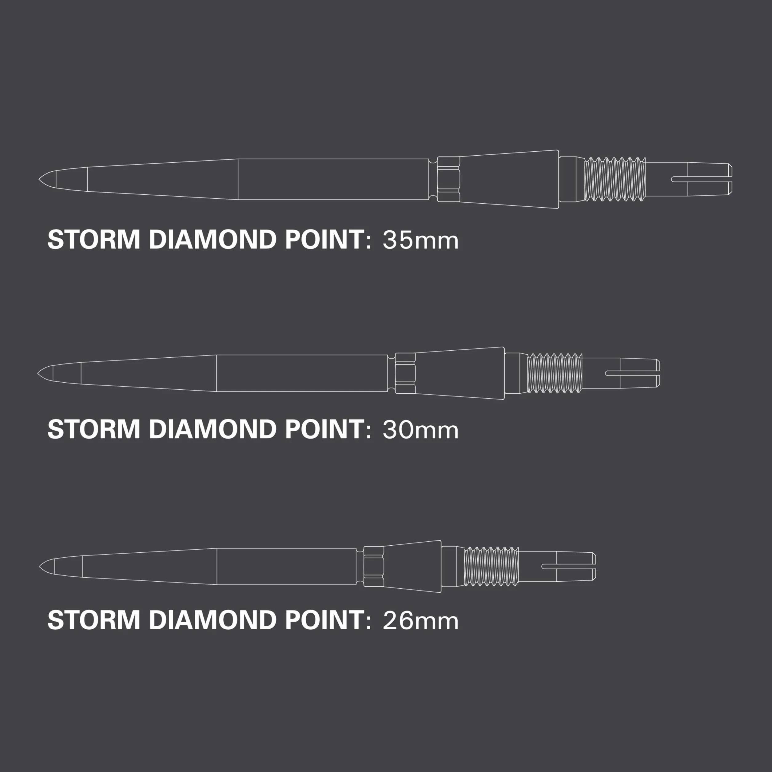 Target Darts Swiss Point Storm Darts Points – Storm, Storm Diamond and Storm Nano