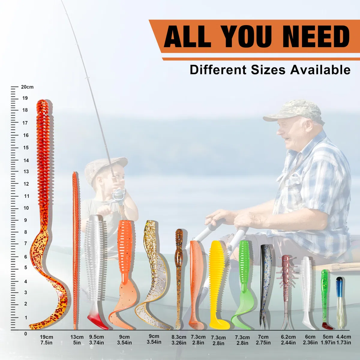 TRUSCEND Kit de señuelos de pesca y aparejos ampliamente utilizados que vale la pena cada centavo, kit de pesca seleccionado para agua dulce salada, económico/regalable/juego de equipo de pesca de