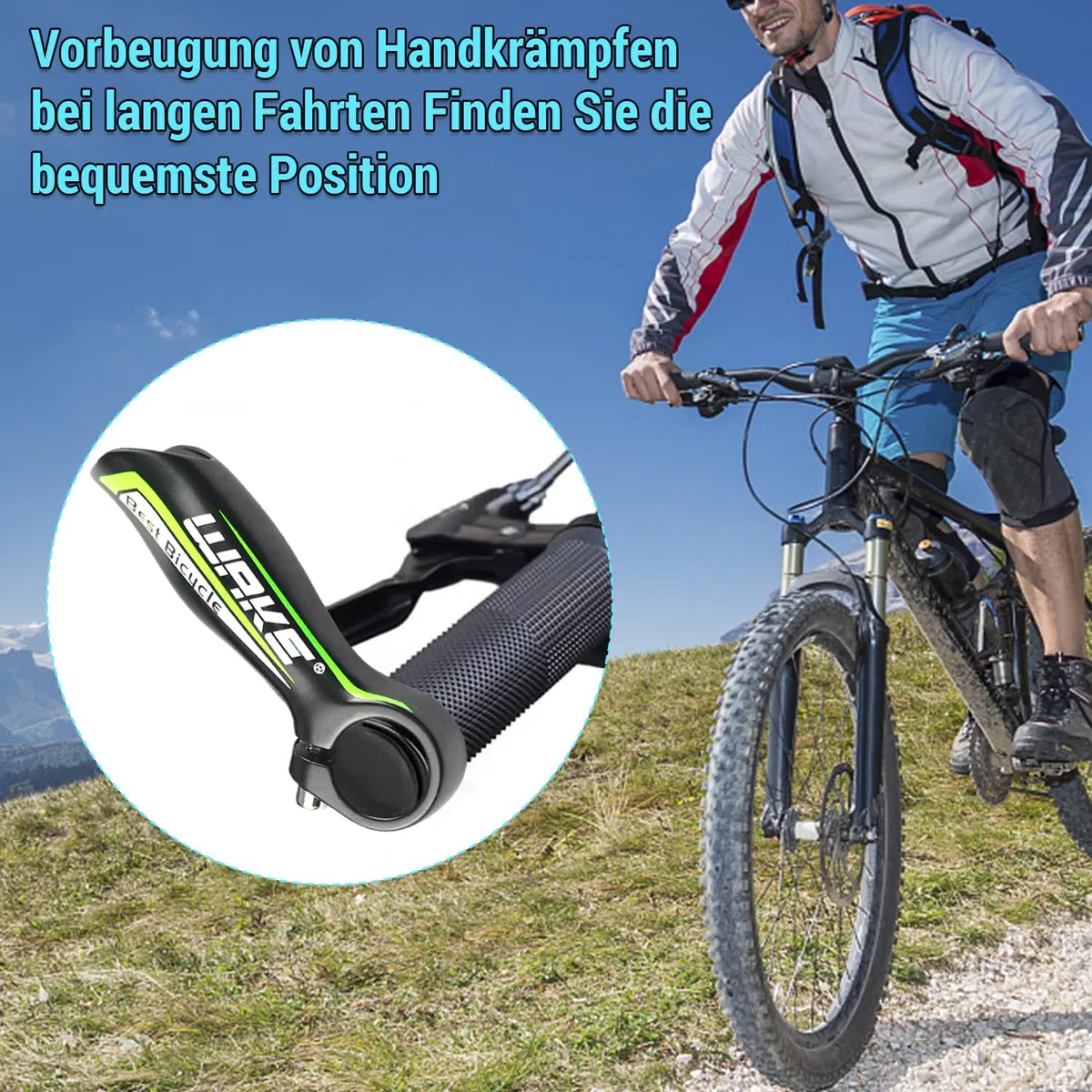 Lixada Extremos de manillar de bicicleta [Aleación de aluminio] - MTB Extremos de barra de manillar de bicicleta de montaña 22.2mm Verde