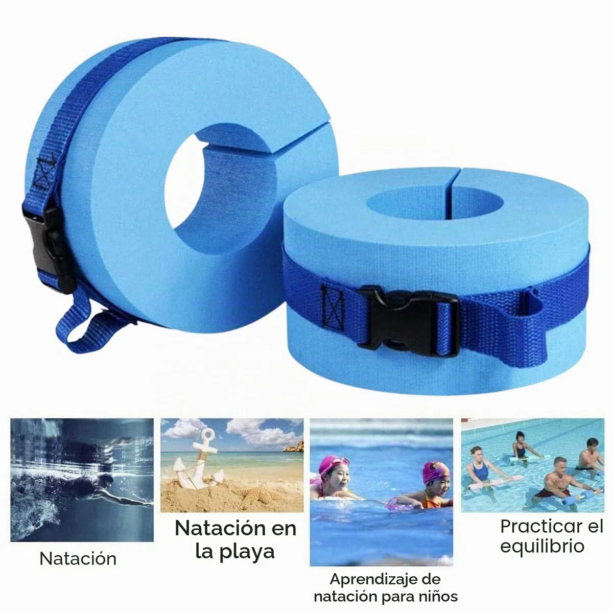 natación Espuma | Anillo Flotante EVA Aqua Aerobics | Juego Entrenamiento Gimnasio con Hebillas liberación rápida, para natación, Gimnasio y Entrenamiento