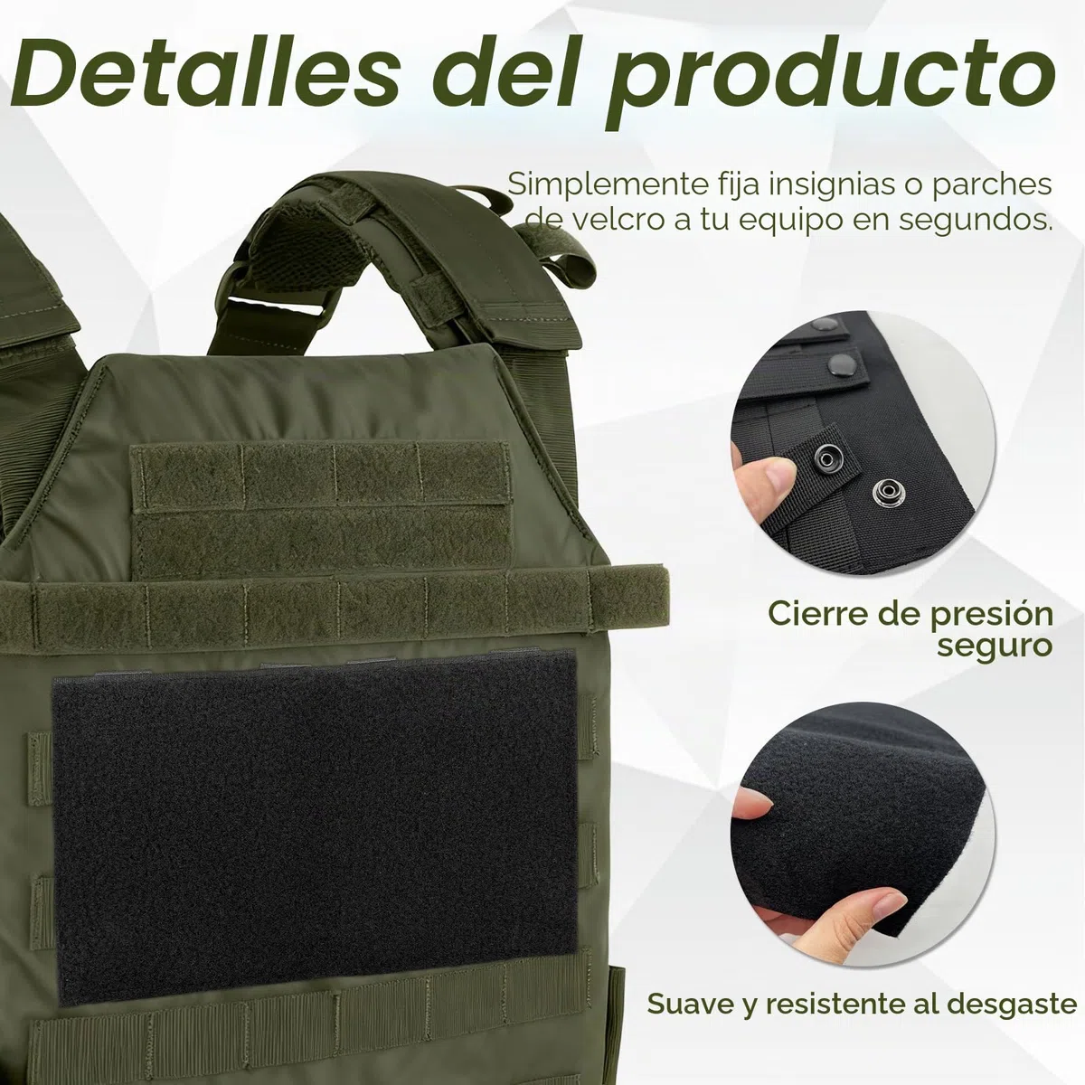 Molle Panel Hook Pad táctico moral – Tactische Morale Patches Board Hook Pad 25 x 15 cm, adaptador de Molle para mochila o chaleco táctico, parche de superficie de para mochila, parche de parche