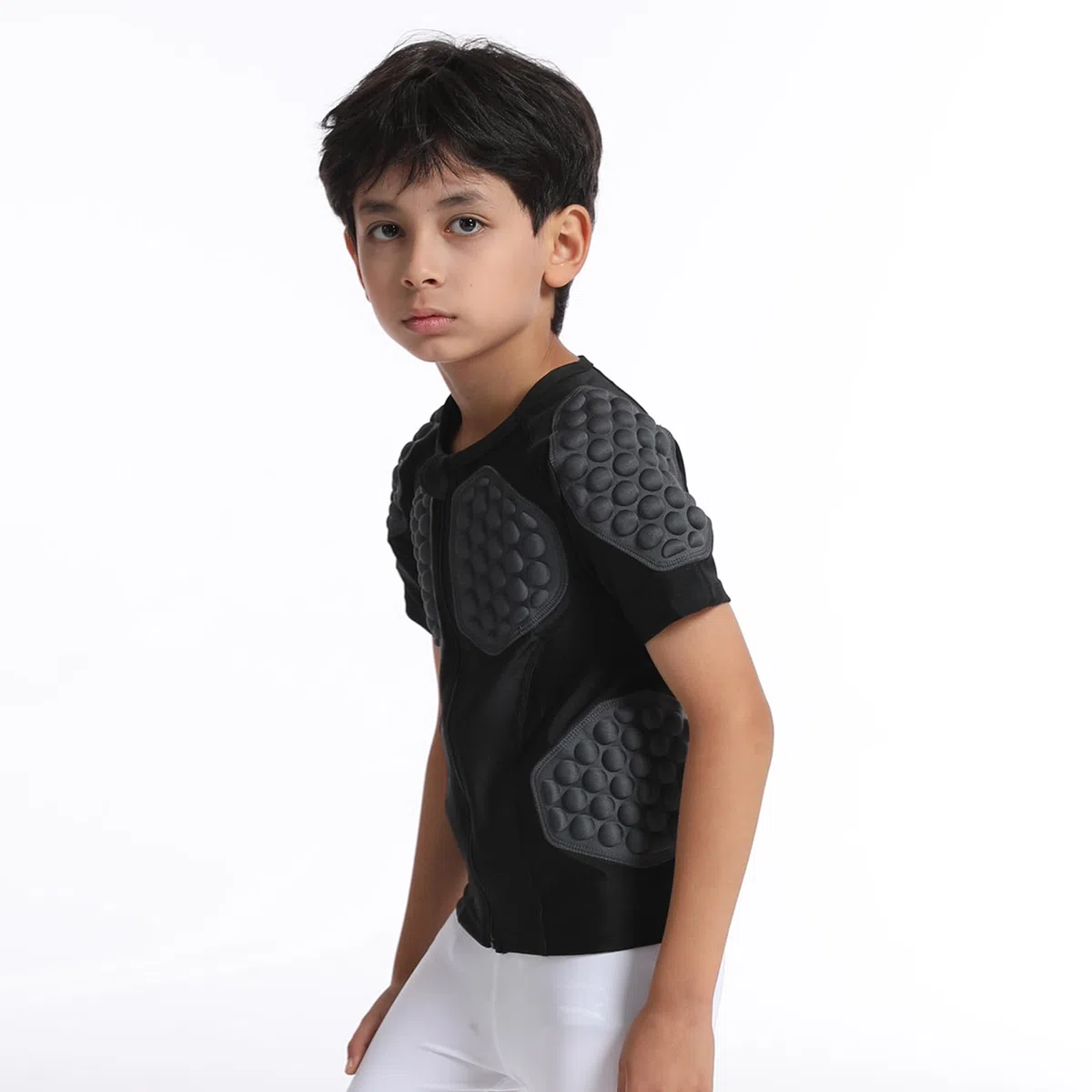 Topeter Protector de pecho y costillas de portero de hockey sobre ruedas, camiseta protectora de paintball para niños y jóvenes