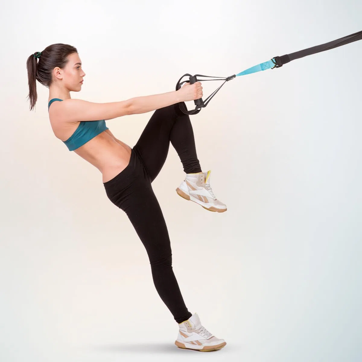 Cecotec Correas de Entrenamiento - Suspensión - TST DrumFit TST Total Suspension Trainer. Entrenamiento Funcional mediante el Peso Corporal, Diseño Compacto, Incluye Bolsa de Transporte