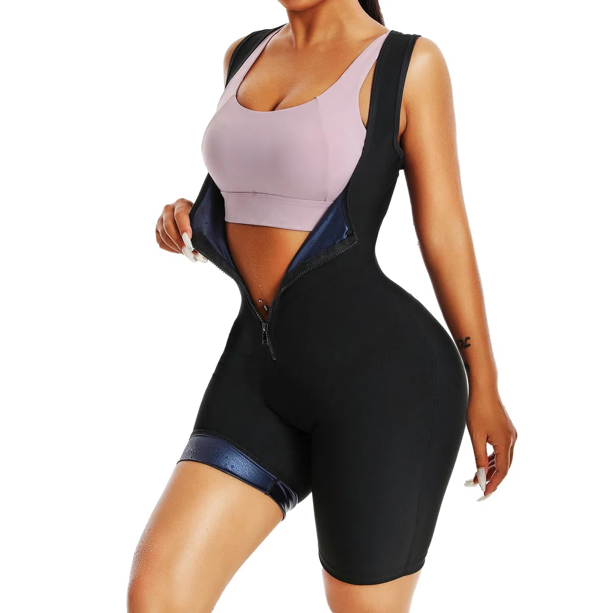 Traje de sauna para mujer, chaleco de entrenamiento de cintura de cuerpo completo, trajes de sauna, adelgazante, moldeador de cuerpo para gimnasio
