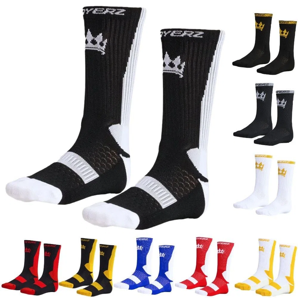 Playerz Calcetines de boxeo para adultos, calcetines de fitness para adultos, calcetines deportivos de 6 a 11, negro/blanco, Taille unique