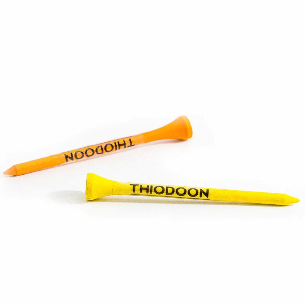 Tees de Golf Thiodoon de 2 1/8 Pulgadas, Menos fricción, de Madera, para Entrenamiento de Golfista, Profesionales, de Madera Natural, 100 Unidades, Amarillo