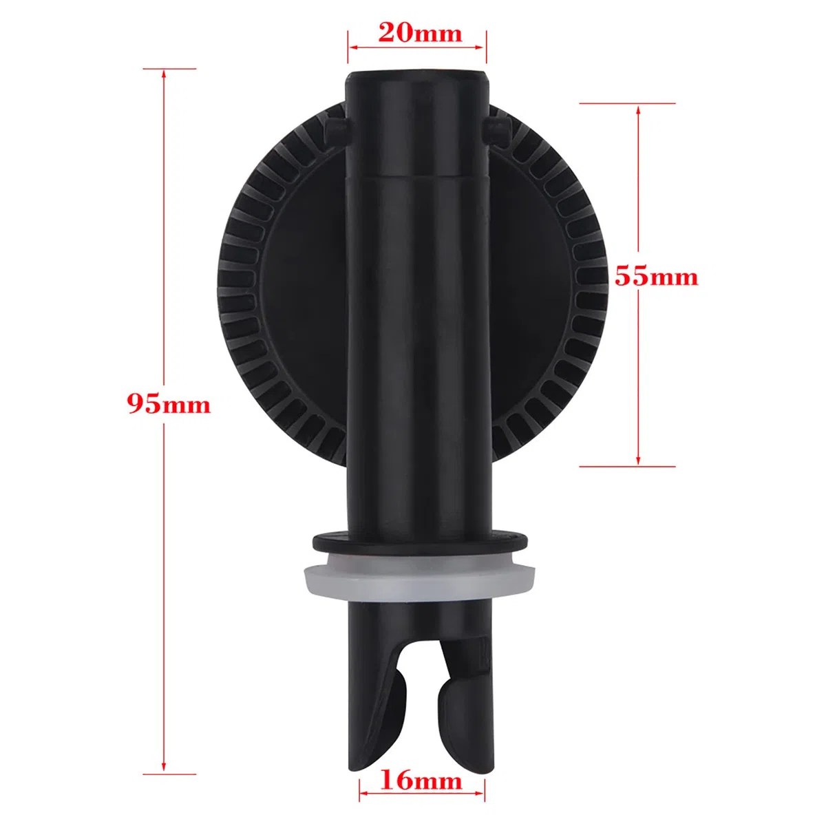 Barómetro de presión de aire para kayak, medidor de presión de aire inflable para botes MAGT Accesorios para kayak Probador de presión de manómetro de nylon para kayak balsa bote inflable surf negro