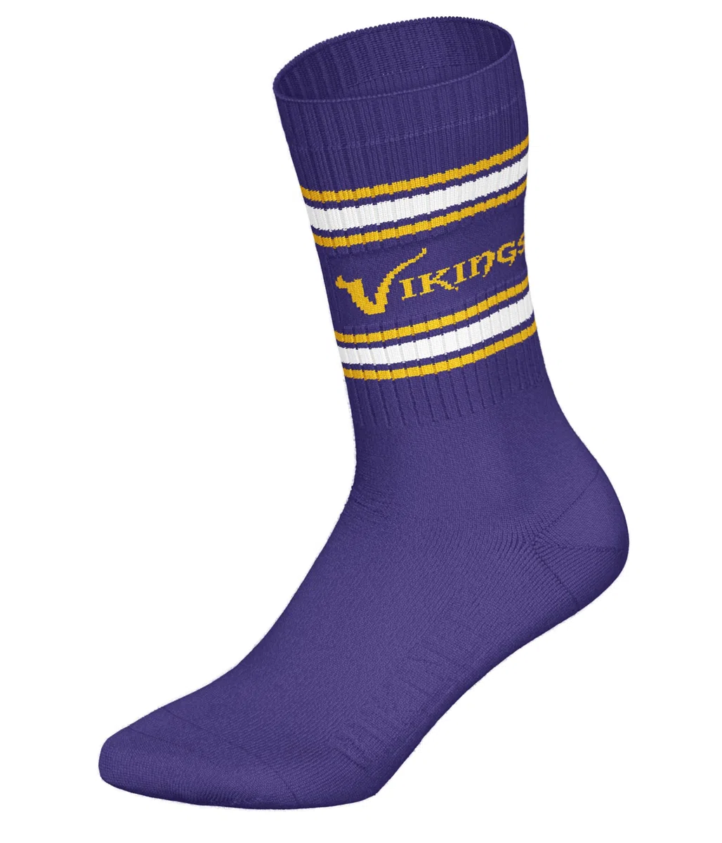 NFL Minnesota Vikings 3pk Crew Socks Calcetines deportivos Unisex adulto (Pack de 3)