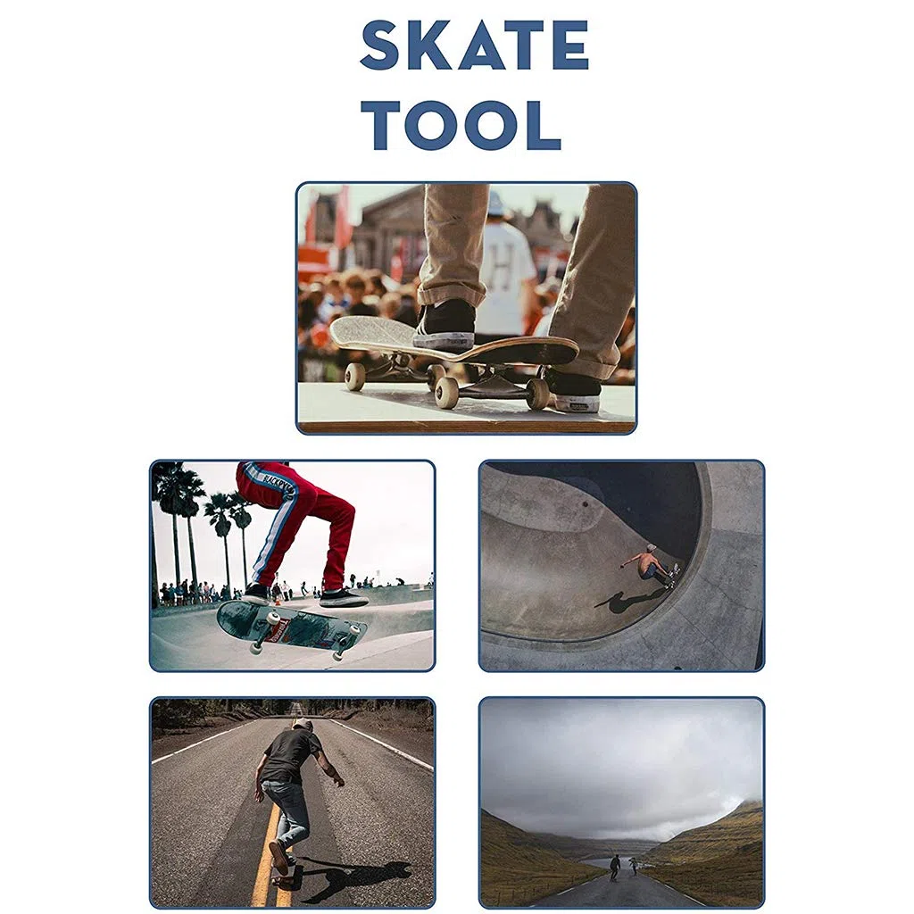 Herramientas multifunción para monopatín, todo en Y y para T, para llave de cabeza, destornillador, herramienta de mano de acero para bolsa de llave Skateboa