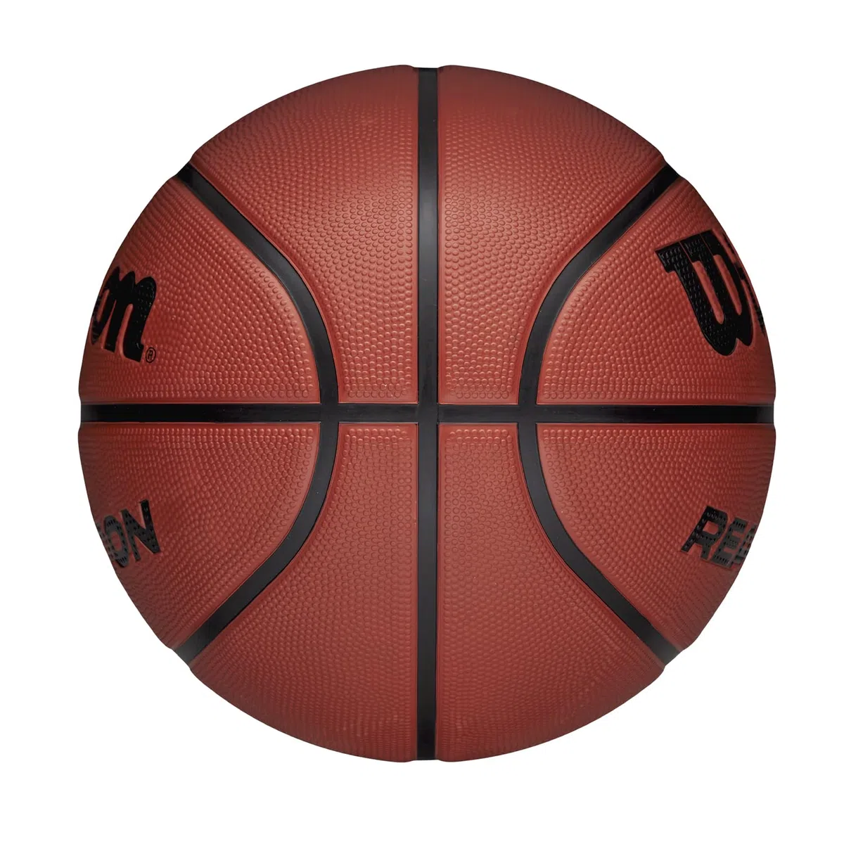 Wilson Balón de Baloncesto Reaction, Hecho de Goma Duradera, Rendimiento en Todas Las Superficies, Experimenta un Agarre y Control Mejorados, Color Marrón, Tamaño 5