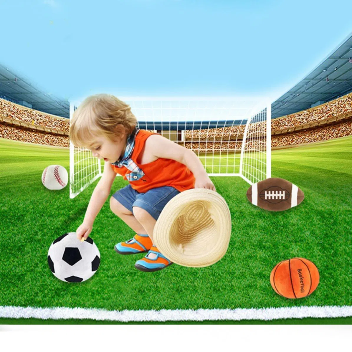 Pelota de Peluche de Rugby, Ligera Felpa Marrón de 12 Cm, Juguete Deportivo Adecuado para Fiesta de Cumpleaños al Aire Libre