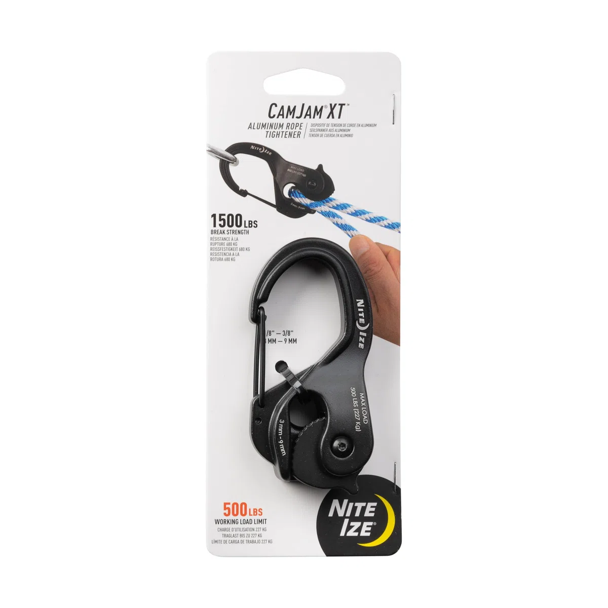 Nite IZE CamJam XT - Mecanismo de Leva de Aluminio con mosquetón