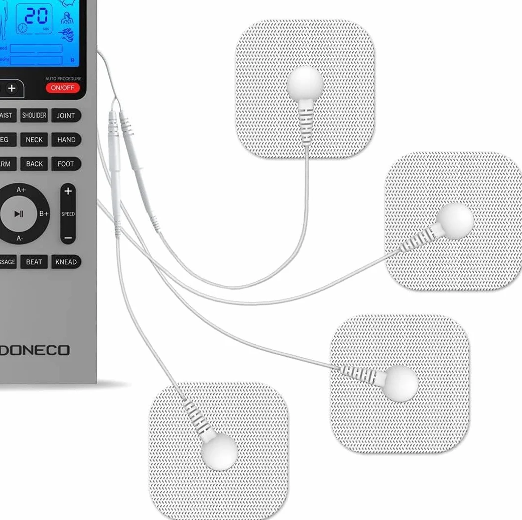 20 Piezas Electrodos para Electroestimuladores, Almohadillas de Electrodos para Electroestimulación Muscular TENS/EMS Masajeador Electrónico de Pulso