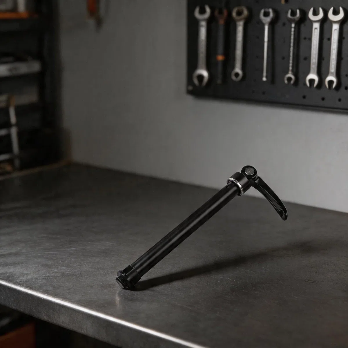 Varilla de eje pasante de aleación de aluminio negro para horquilla delantera de bicicleta Rockshox Maxle compatible de 15 mm x 100 mm y 110 mm de liberación rápida (15 x 110)
