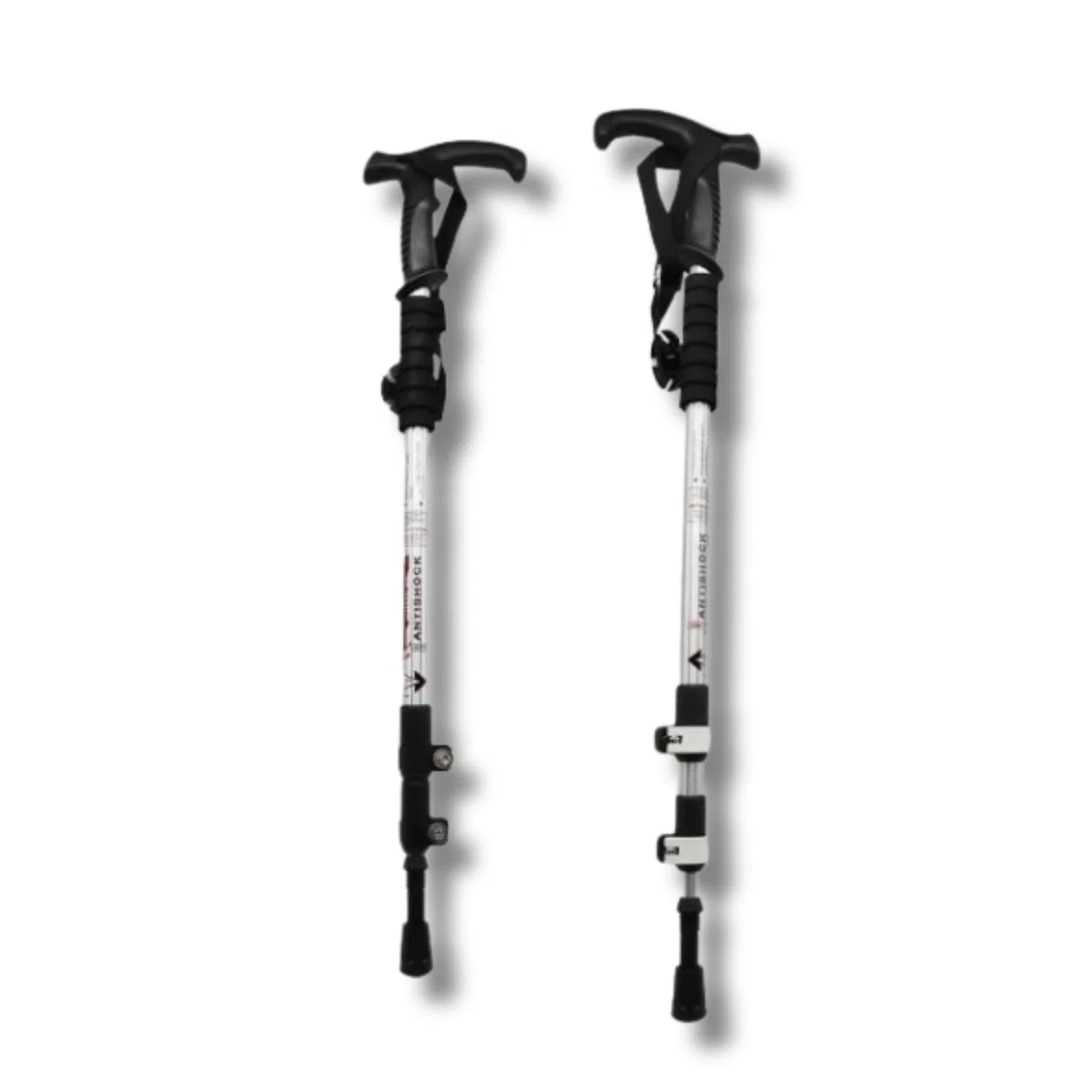 Weida | Bastones Extensibles de Aluminio 2 Unidades de Senderismo | Ligeros y Resistentes con Empuñadura Ergonómica de Goma | Correa Ajustable | Bloqueo rápido | para Todoterreno