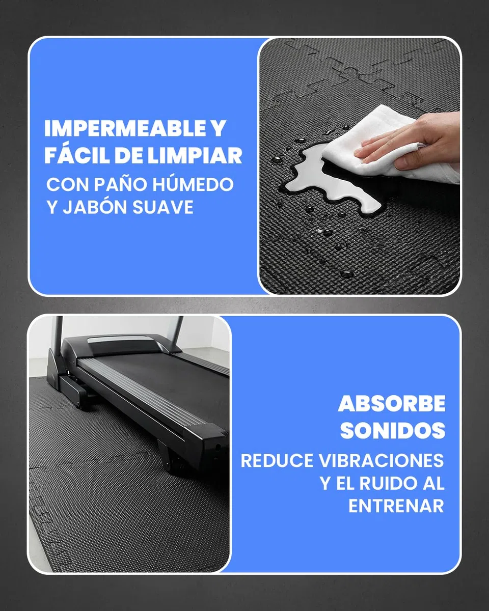 unycos - Esterilla Fitness Puzzle para Suelo de Gimnasio【30x30x1 cm】 Set de Protección de Espuma EVA, 20 Piezas, Alfombra Expandible, Tatami para Pisos | Impermeable, No Tóxica (Negro I 1,80 m²)