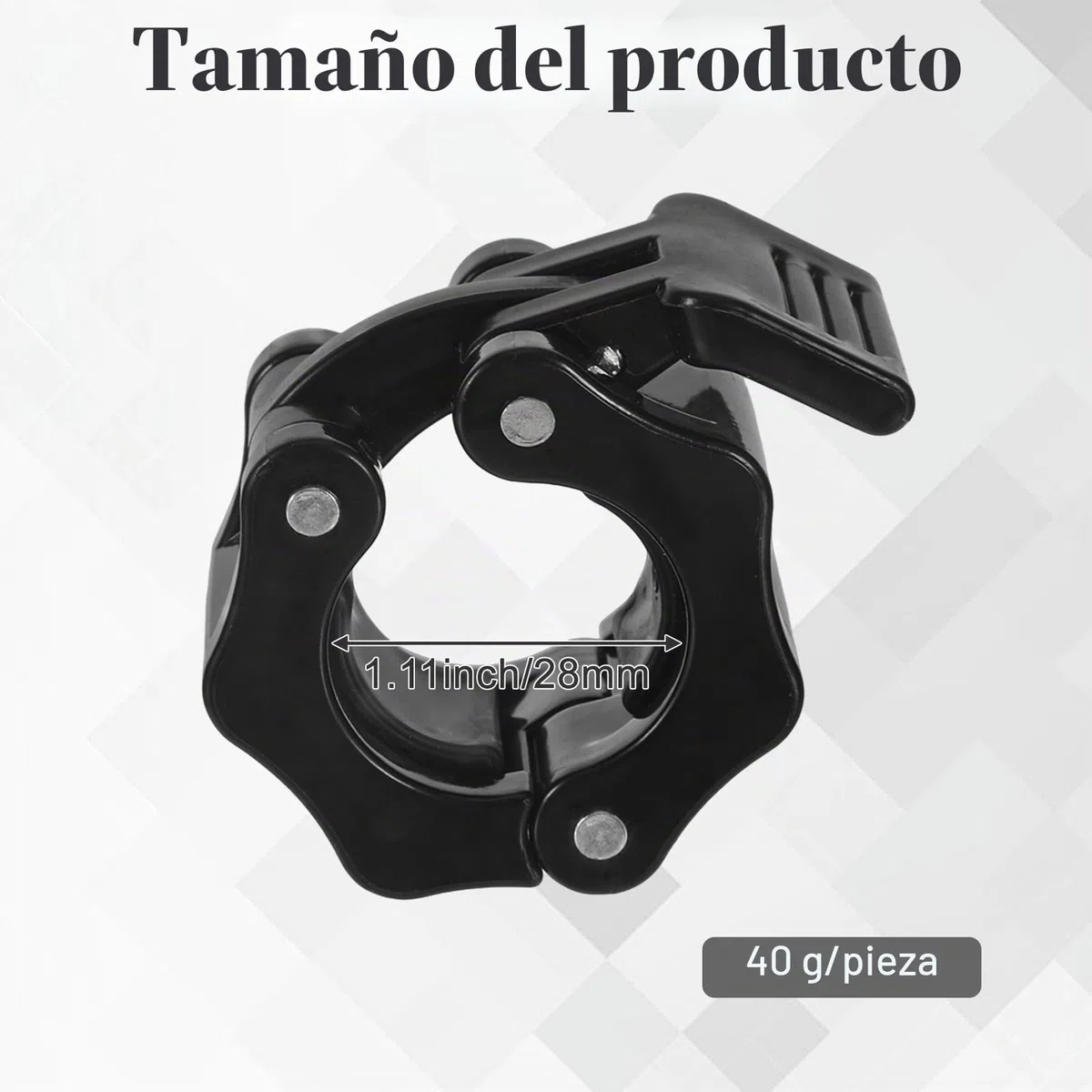 4 pinzas para mancuernas, cierre rápido, cierres de mancuernas, cierre rápido, cierre rápido para entrenamiento de levantamiento de pesas (negro)