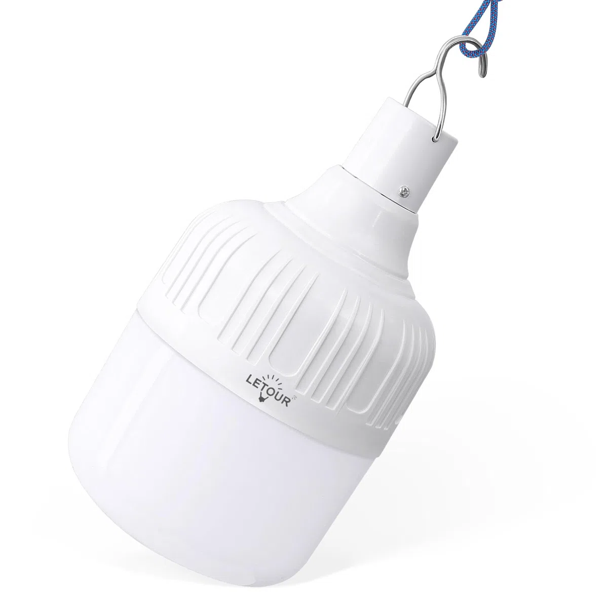 LETOUR Lámpara Camping Recargable ,5000 lúmenes Bombilla de Luz LED Portátil con 5 Modos de Lluminación, IP45 Resistente al Agua, 8800 mAh Senderismo Camping Emergencia al Aire Libre