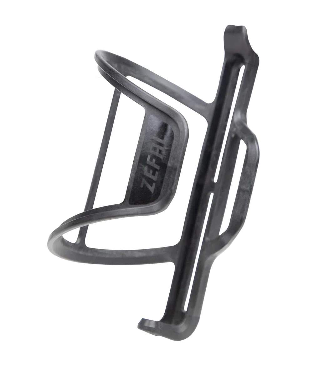 ZEFAL Pulse S2 Derecha Portabidon Bicicleta Carbono - Portabidon Lateral - Portabidón Bicicleta Ligero para Cuadros Pequeños - 28g - Made in France