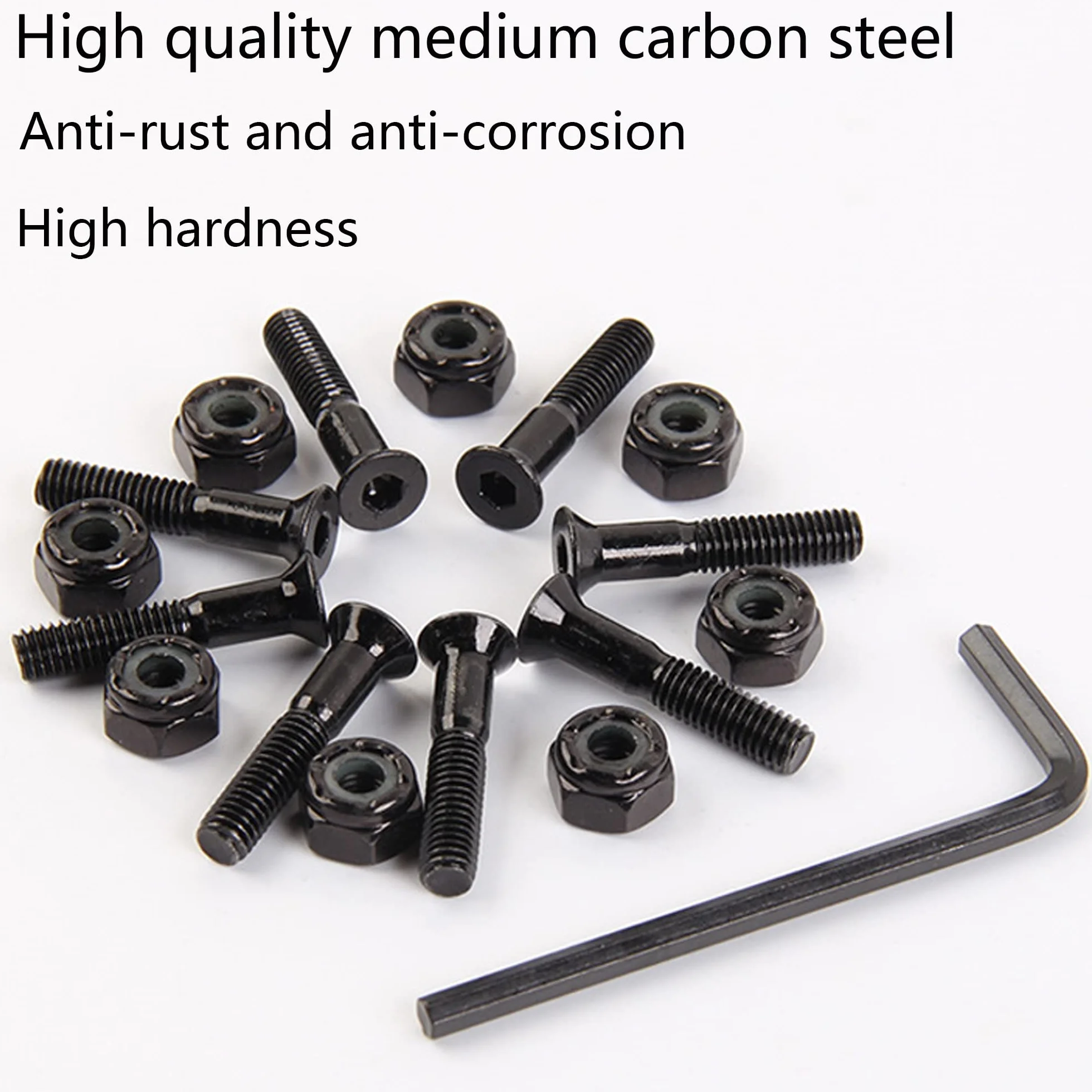 Tornillos para Patineta Longboard Hardware De Skateboard Tornillos De ReparacióN De MonopatíN Juego De Tuercas De Tornillo Longboard para Patineta Tornillos Skate, 50mm, para Reparar Patinetas