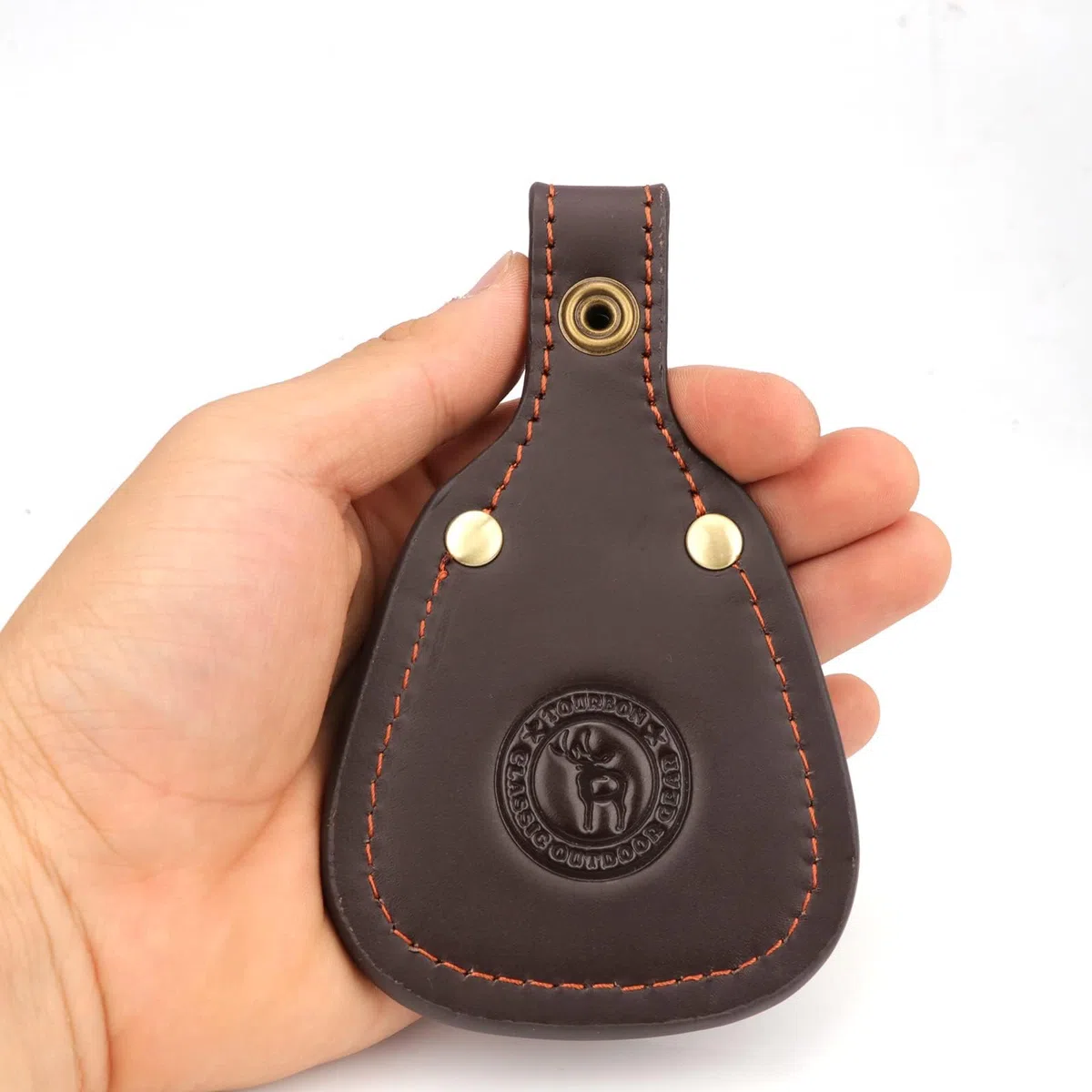 Tirón de Tourbon Pistola de caza Refuerzo de barril Toe Protector Pad Grueso Cuero - Marrón