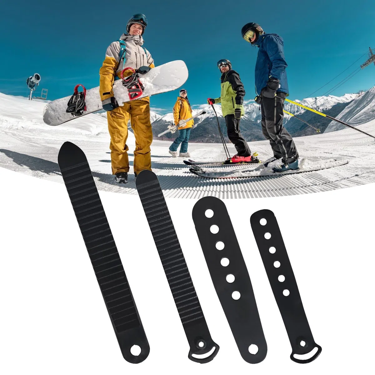 Correa de fijación resistente para tabla de snowboard, correa deslizante para los dedos del pie, correa de fijación duradera