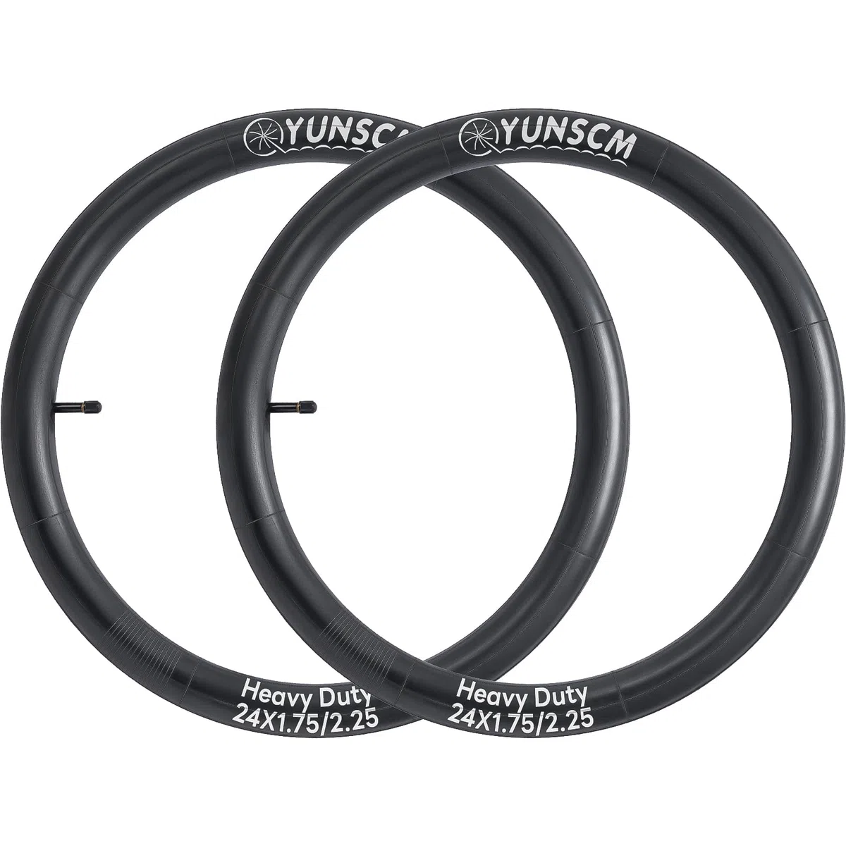YunSCM 2Pcs 45/57-507 Engrosar 24 Pulgada cámaras de Aire 24x1.75/1.95/2.10/2.25 AV32mm Valve Compatible 24 Pulgadas Bicicleta cámaras de Aire 24x1.75 24x1.95 24x2.0 24x2.10 24x2.125 24x2.25