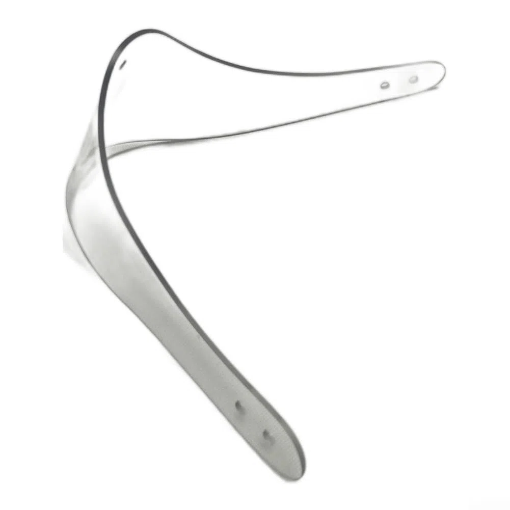 Casco de portero de hockey sobre hielo con media visera de policarbonato transparente y protector de cuello para protección de portero, diseño semicírculo, 28,5 x 15,5 x 12 cm, 100 g