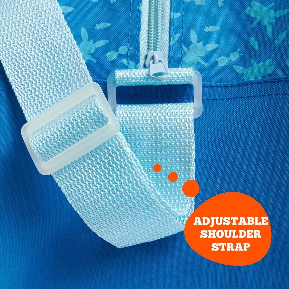 PERLETTI Bolsa Deporte Infantil Bing con Bandolera - Mochila Gimnasio para Niños Práctica y Amplia con Estampa de Bing y Flop - Bolso Deportivo para Niño Viajes y Tiempo Libre Azul - 28x41.5x21