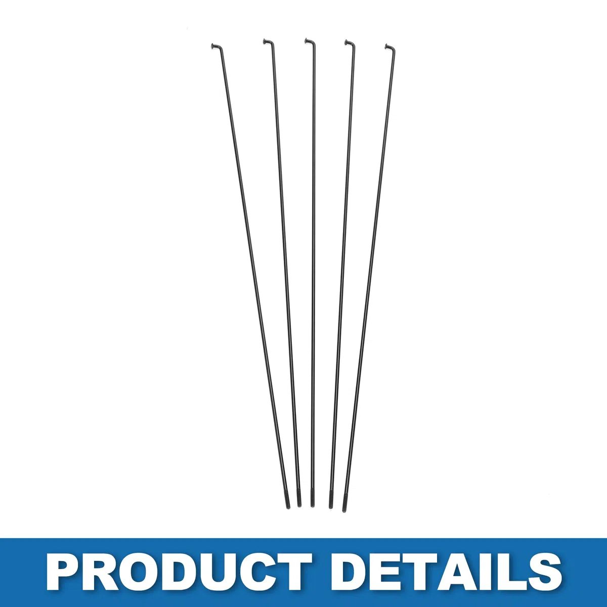 A ABSOPRO Radios para Bicicleta de montaña 14G, Acero Negro, 36 Unidades. 295mm