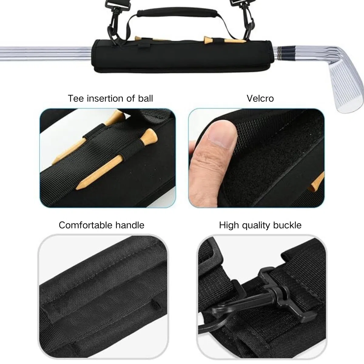 Bolsa para palos de golf, bolsa de viaje ligera para palos de golf, mini bolsa de entrenamiento para campo de conducción, portátil para campo de conducción, estuche de entrenamiento