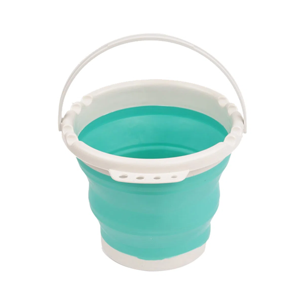 Cubo de Agua Plegable, Camping Cubo Plegable, Cubo Plegable de Silicona,para La Limpieza, para Pesca, Camping, Mochileros, Limpieza Y Automóviles, Balde Plegable De Agua con Asa (Azul)