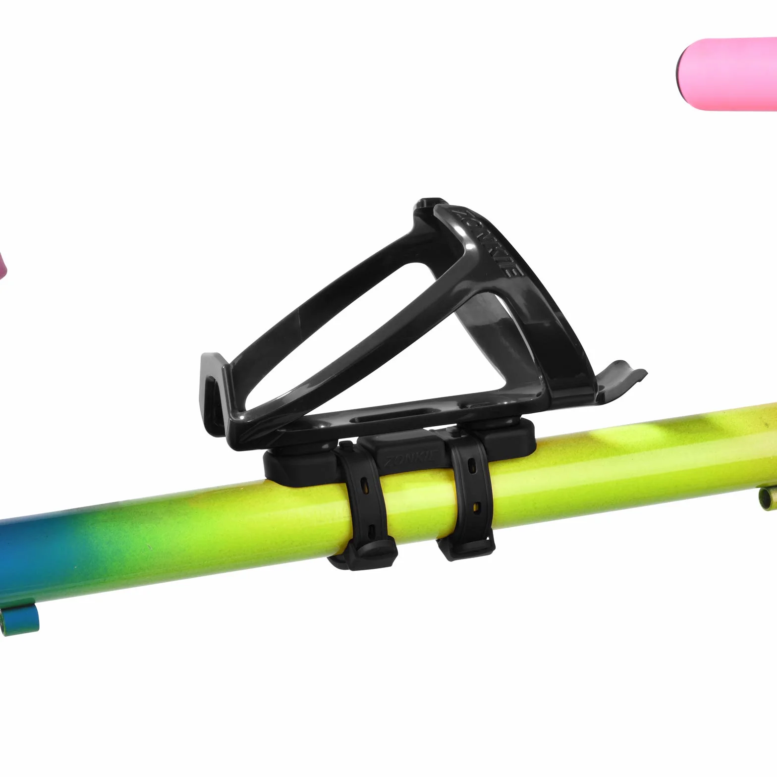 Portabidón de Bicicleta, Portabotellas de plástico para Bicicleta con Base de Montaje en el Techo. (Negro)