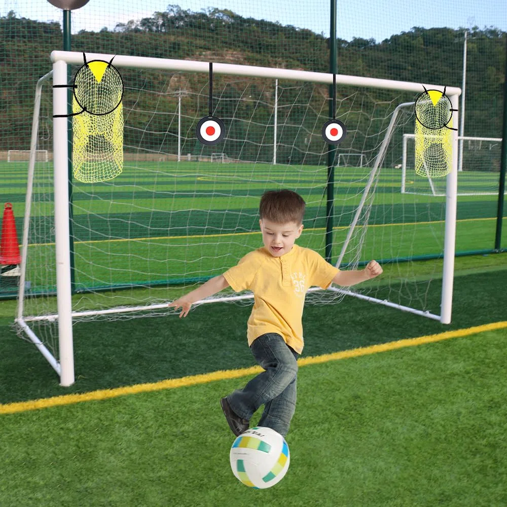 Jounin Red de Objetivo de Fútbol, 2 Redes de Porteria de Futbol con 2 Objetivo Colgante, Objetivos de Entrenamiento de Portería de Fútbol para Práctica Entrenamiento