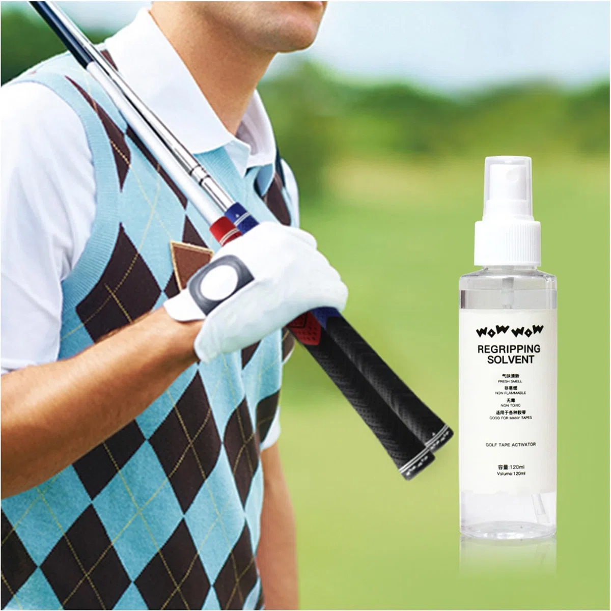 Disolvente para Cinta Adhesiva de Golf - Disolvente Profesional para Eliminar Grips de Clubes de Golf | Solución de Regrippage Eficaz para Reparación y Mantenimiento de Clubes de Golf