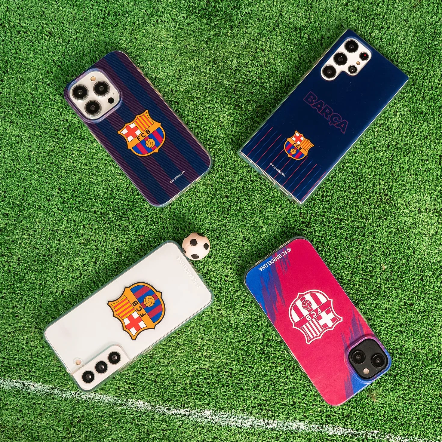 Funda Samsung Galaxy A35 5G FC Barcelona Escudo Rojo Trazo Azul Transparente Silicona Oficial