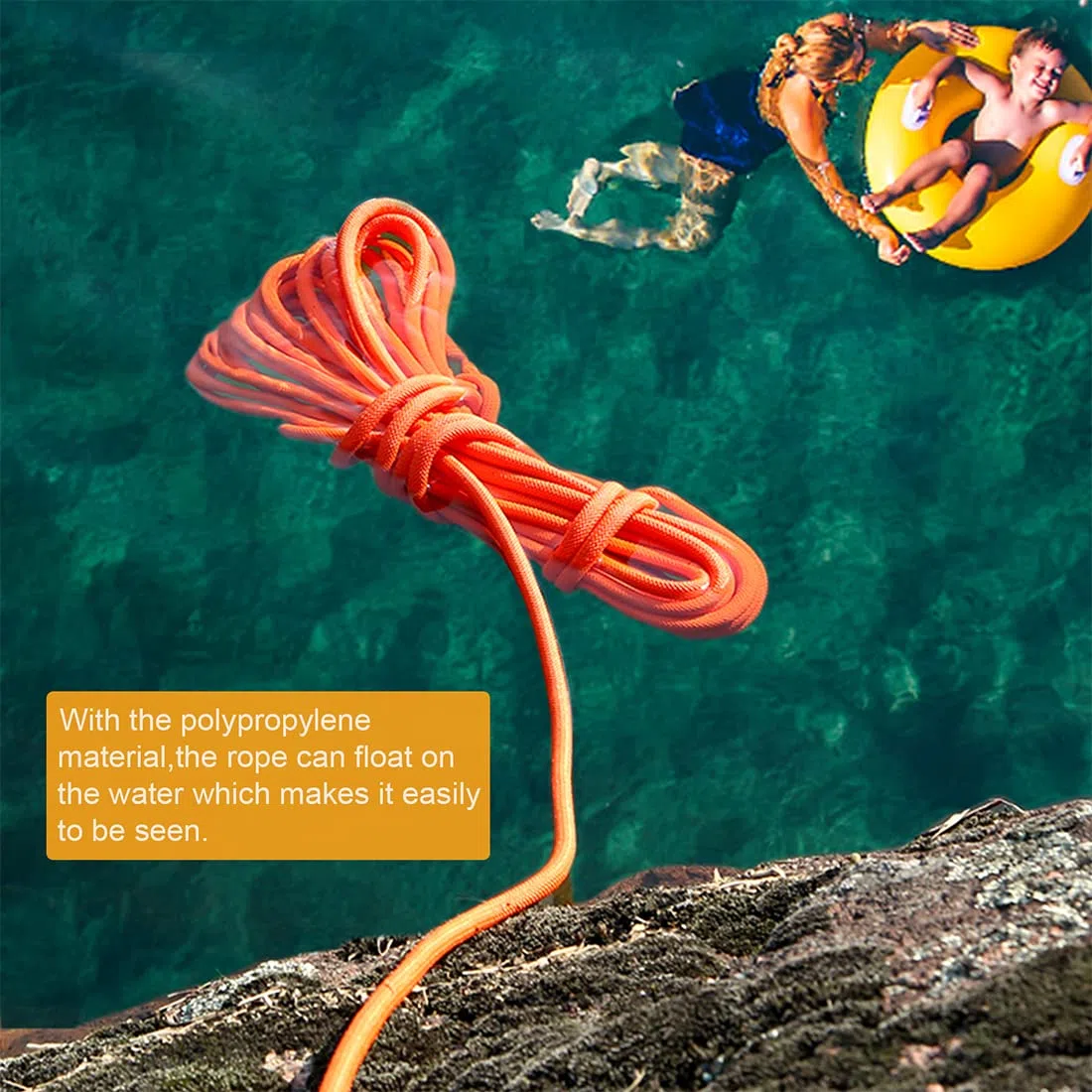 BeGrit Cuerda Boya Flotante 10m para Kayak Boya Bola Flotante EVA Deriva Sistema de Anclas Correa con Gancho de Barco con 2 Piezas Mosquetón Sistema de Anclaje para Pesca Canoa Yate