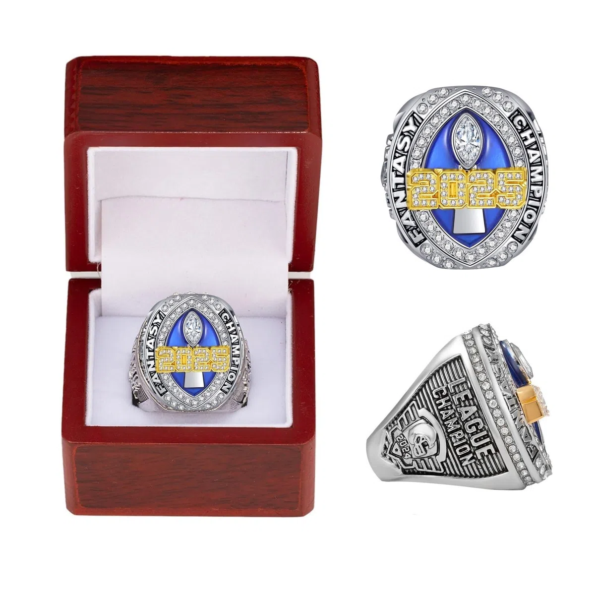 2025 Anillos de fútbol de fantasía Coleccionables del Día del Padre de campeonato Anillos de campeonato de la FFL Recuerdos for fanáticos Exhibiciones de fútbol for amigos y exhibiciones
