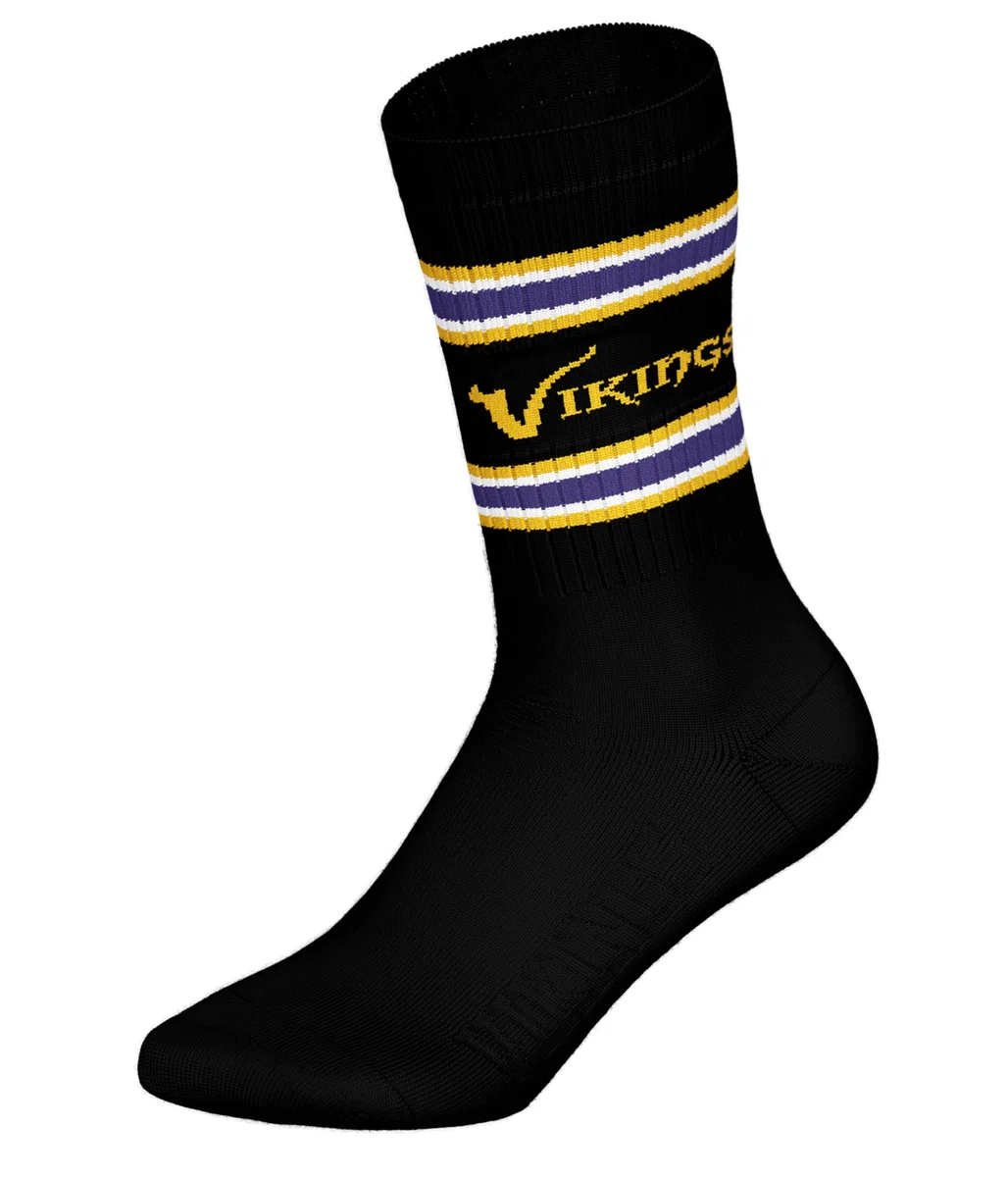 NFL Minnesota Vikings 3pk Crew Socks Calcetines deportivos Unisex adulto (Pack de 3)