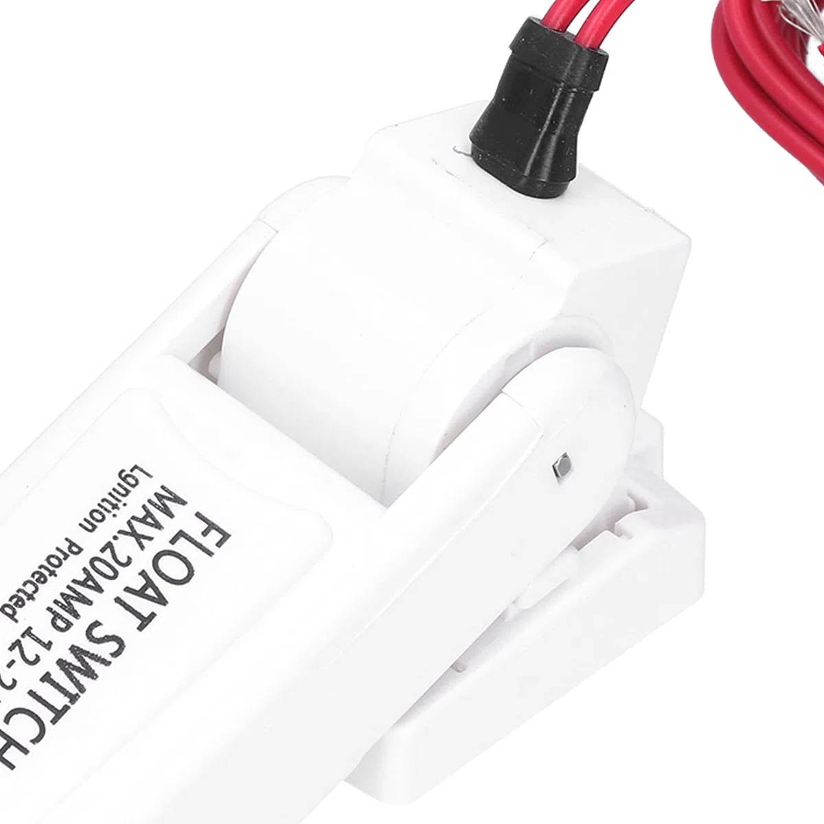 Fdit Interruptor de flotador automático de bomba de sentina para barcos con fuente de alimentación CC de 12V/24V/32V, rango de Sensor de nivel de agua de 19mm-51mm, encendido/apagado automático