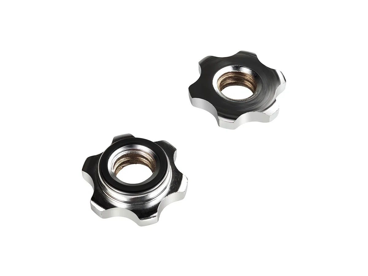 Cierres de estrella para mancuernas y barras, cierre de estrella para barras de pesas de 25 mm, 28 mm, 30 mm, tuercas de fuerza (2 unidades)