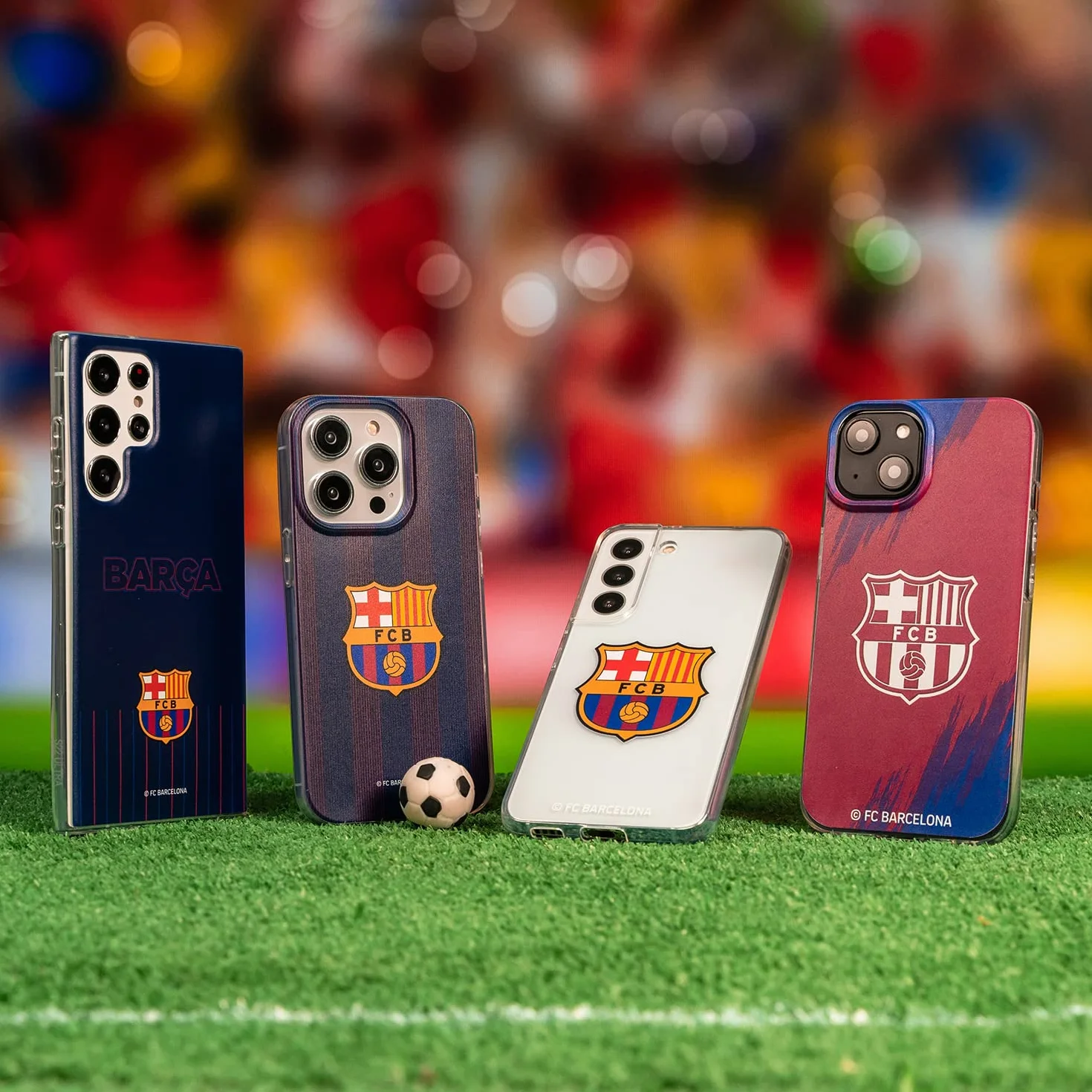 Funda Samsung Galaxy A35 5G FC Barcelona Escudo Rojo Trazo Azul Transparente Silicona Oficial