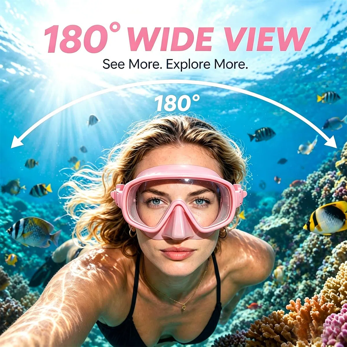 Qingning Juego de esnórquel para adultos, con tubo y gafas de buceo, máscara de buceo y juego de esnórquel seco, máscara de buceo impermeable con tubo seco para esnórquel, buceo