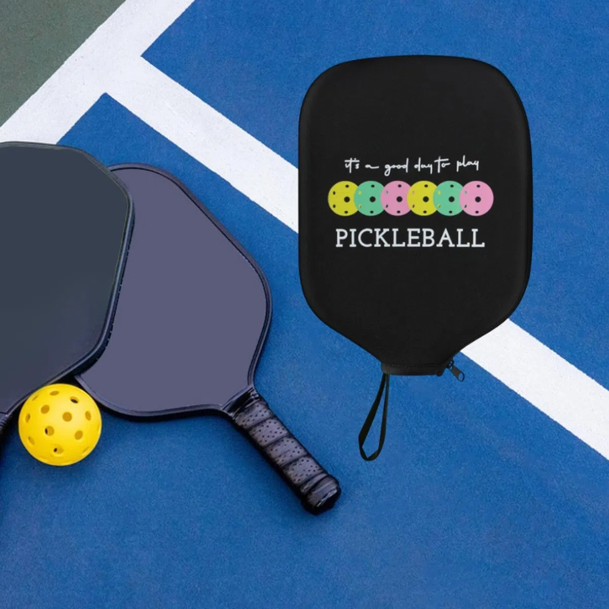Baoblaze Pickleball Paddle Cover Case de Remo Proteja Sus paletas de rasguños Protector de la Raqueta de la Cubierta del Pickleball