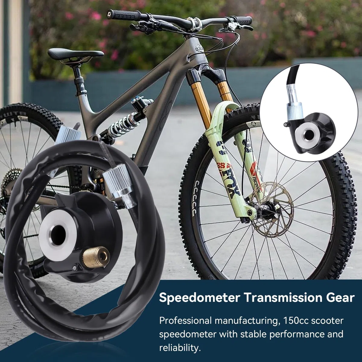 Velocímetro De 12MM, Repuestos Para Scooter De Aleación De Aluminio Velocímetro Para Deportes De Motor Con Cable De 100 CM Para Scooter Gy6 De 50 CC Y 150 CC Accesorio De Repuestocable