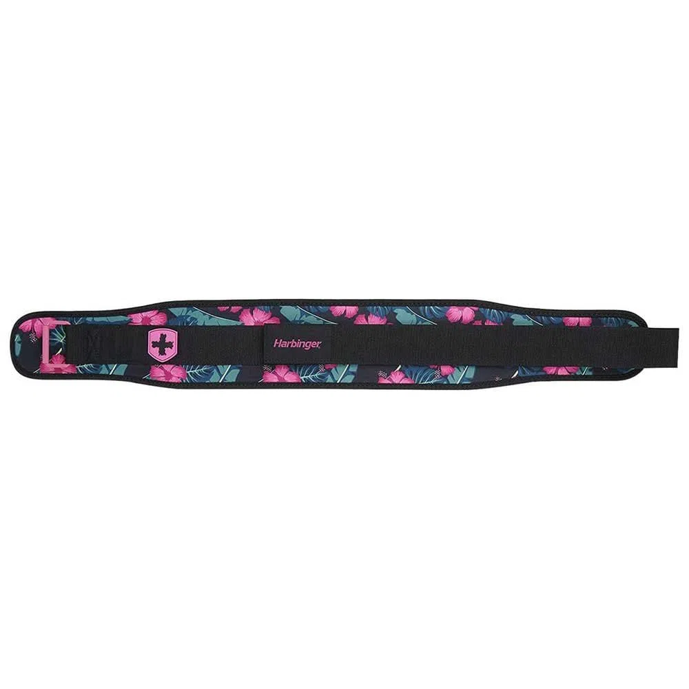 Harbinger Cinturón de levantamiento de pesas de nailon, núcleo de espuma flexible ultraligera, color negro, 11,4 cm de ancho